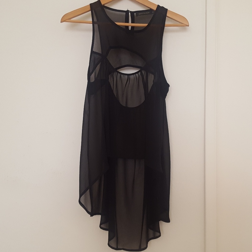 Kiwi Tucker from LF sheer tunic